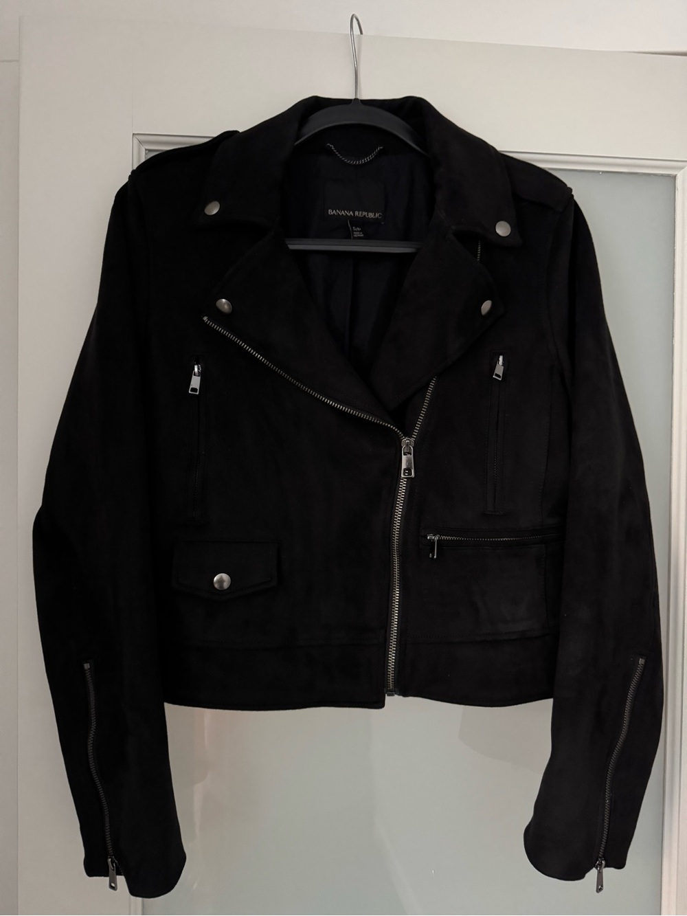Banana Republic Black Suede Moto Jacket